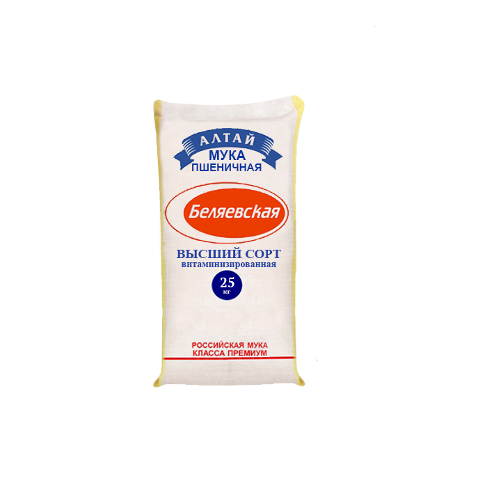 Highest grade wheat flour, fortified, 25 kg